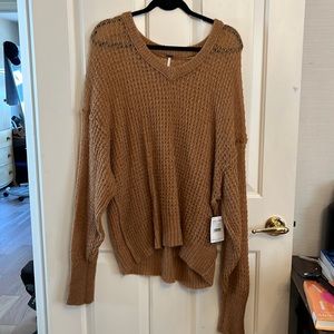 Oversized Free People V-neck Sweater